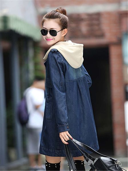 women's jackets coats autumn and winter large clothing, loose temperament, straight tube hooded denim windbreaker, 5oui, Black;brown
women's jackets coats autumn and winter large clothing, loose temperament, straight tube hooded denim windbreaker, 5oui, Black;brown