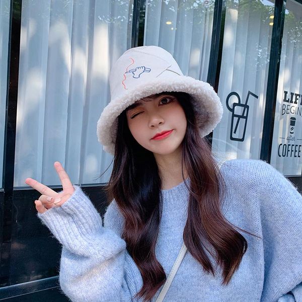 wide brim hats winter fur bucket for women outdoor warm hat soft fleece wool fisherman cap korean fashion chic lady panama caps, Blue;gray
wide brim hats winter fur bucket for women outdoor warm hat soft fleece wool fisherman cap korean fashion chic lady panama caps, Blue;gray