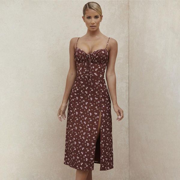 autumn woman split dress floral print tie front v neck elegant fashion ladies spaghetti strap red wine casual dresses, Black;gray
autumn woman split dress floral print tie front v neck elegant fashion ladies spaghetti strap red wine casual dresses, Black;gray