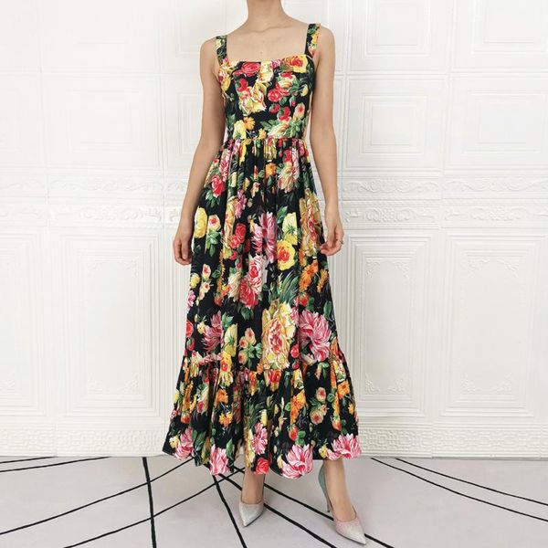 casual dresses high-quality summer women's vacation fashion party beach vintage elegant chic print sling long dress, Black;gray
casual dresses high-quality summer women's vacation fashion party beach vintage elegant chic print sling long dress, Black;gray