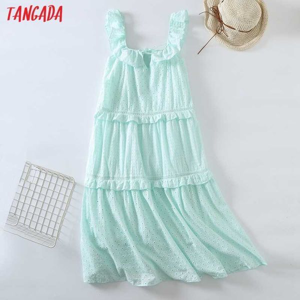 tangada women green embroidery romantic dress ruffles sleeveless females midi dresses vestidos 6h47 210609, Black;gray
tangada women green embroidery romantic dress ruffles sleeveless females midi dresses vestidos 6h47 210609, Black;gray