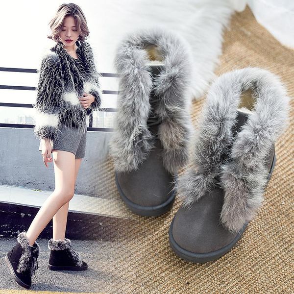 boots winter warm snow shoes woman round-toe female flock leather women zapatos de mujer flats ankle fur, Black
boots winter warm snow shoes woman round-toe female flock leather women zapatos de mujer flats ankle fur, Black