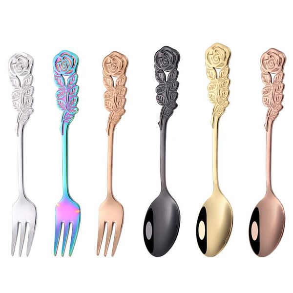 forks 1 pcs rose stainless steel cake fork spoon mini fruit for kids dessert dinner coctail decoration kitchen tableware
forks 1 pcs rose stainless steel cake fork spoon mini fruit for kids dessert dinner coctail decoration kitchen tableware