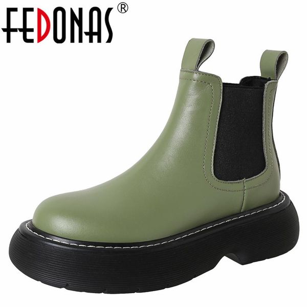 boots fedonas basic women ankle fashion concise genuine leather platform thick heels round toe casual working shoes woman autumn, Black
boots fedonas basic women ankle fashion concise genuine leather platform thick heels round toe casual working shoes woman autumn, Black