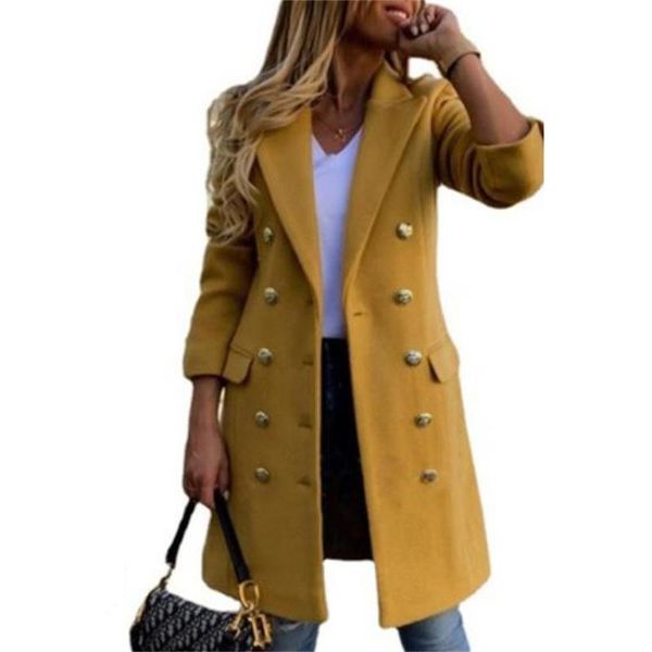women's wool & blends 2021 winter yellow woolen coat women europe america plus size slim black fashion autumn long warm jacket gh781
women's wool & blends 2021 winter yellow woolen coat women europe america plus size slim black fashion autumn long warm jacket gh781