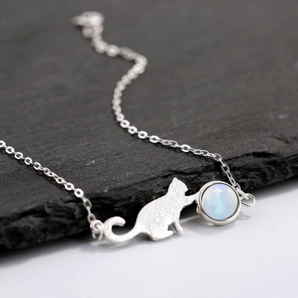 link, chain 2021 exquisite silver plated colour moonstone small cat bracelet charm women fashion wedding jewelry party gift, Black
link, chain 2021 exquisite silver plated colour moonstone small cat bracelet charm women fashion wedding jewelry party gift, Black