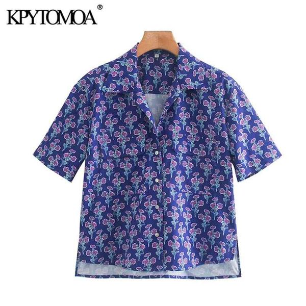 women fashion pockets floral print loose irregular blouses vintage short sleeve button-up female shirts chic 210420, White
women fashion pockets floral print loose irregular blouses vintage short sleeve button-up female shirts chic 210420, White
