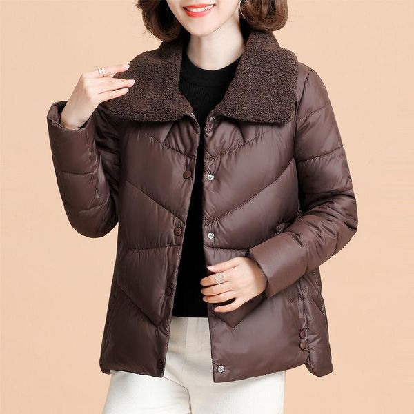 women filling cotton patchwork short thicken jacket autumn and winter casual style woman parkas female coats women's down &, Black
women filling cotton patchwork short thicken jacket autumn and winter casual style woman parkas female coats women's down &, Black