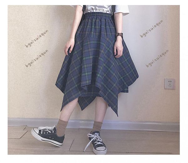 skirts japanese harajuku punk plaid checks asymmetrical hem summer skirt big bow cool women's long color dark green, Black
skirts japanese harajuku punk plaid checks asymmetrical hem summer skirt big bow cool women's long color dark green, Black