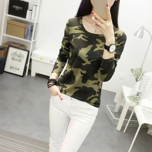 women's t-shirt women autumn camouflage print fashion cool o neck long sleeve t shirt femme casual slim tshirt, White
women's t-shirt women autumn camouflage print fashion cool o neck long sleeve t shirt femme casual slim tshirt, White