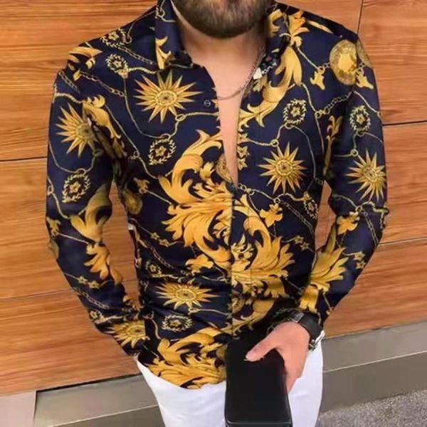 men's casual shirts autumn 2021 brand shirt hawaiian print slim length long sleeve lapel button s-3xl, White;black
men's casual shirts autumn 2021 brand shirt hawaiian print slim length long sleeve lapel button s-3xl, White;black