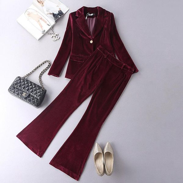 women's suits & blazers women velvet pants suit red business ladies long sleeve blazer set, White;black
women's suits & blazers women velvet pants suit red business ladies long sleeve blazer set, White;black