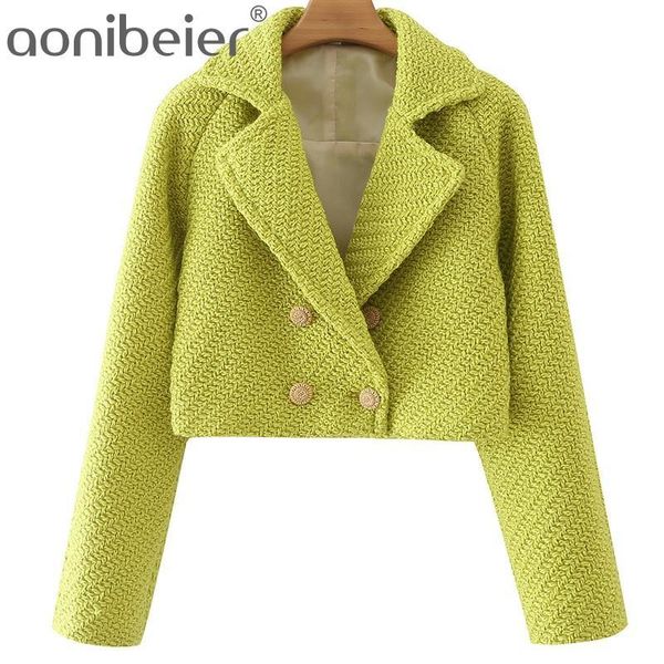 women's suits & blazers aonibeier tweed woolen autumn winter notched collar raglan sleeve double breasted women cropped female casual j, White;black
women's suits & blazers aonibeier tweed woolen autumn winter notched collar raglan sleeve double breasted women cropped female casual j, White;black