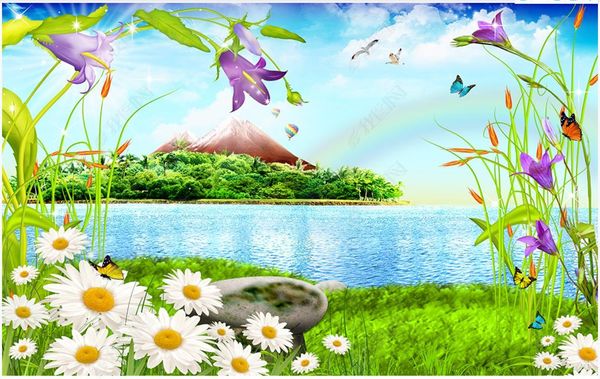 custom po wallpaper for walls 3 d cartoon murals beautiful lakeside landscape painting children's room flower mural wallpapers
custom po wallpaper for walls 3 d cartoon murals beautiful lakeside landscape painting children's room flower mural wallpapers
