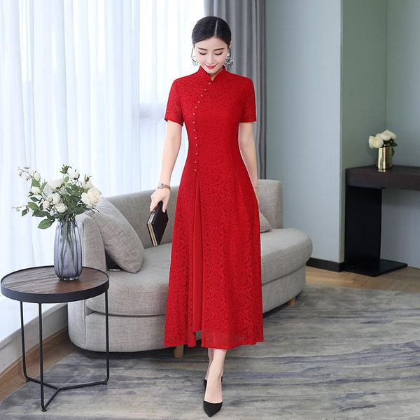 oversize 3xl elegant orientale women short sleeve qipao chinese mandarin collar chiffon aodai cheongsam ethnic clothing, Red
oversize 3xl elegant orientale women short sleeve qipao chinese mandarin collar chiffon aodai cheongsam ethnic clothing, Red