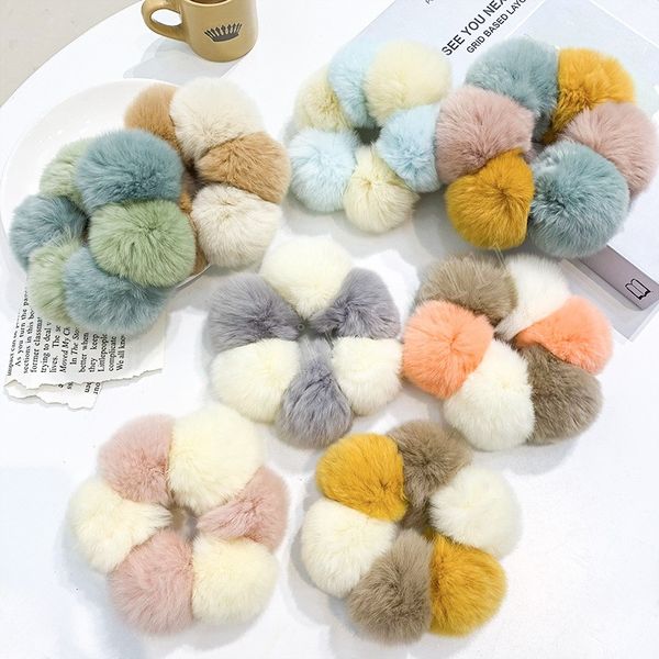 candy color imitation rabbit fur pompoms elastic hair rubber band scrunchie women plush hair rope autumn winter hair accessories, Slivery;white
candy color imitation rabbit fur pompoms elastic hair rubber band scrunchie women plush hair rope autumn winter hair accessories, Slivery;white