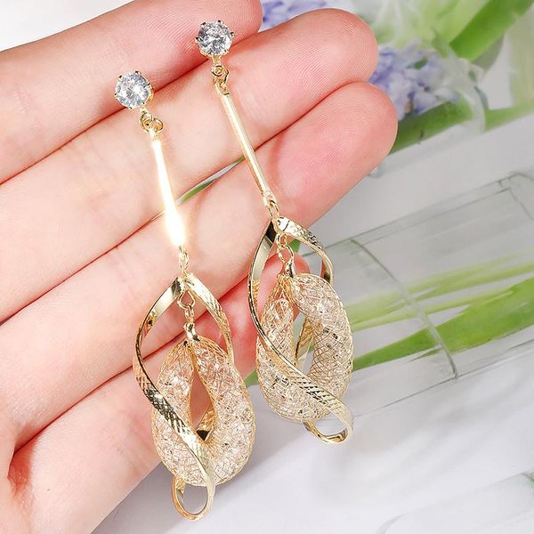 dangle & chandelier design round crystal drop earrings for women spiral temperament jewelry s925 needle zirconia party gift, Silver
dangle & chandelier design round crystal drop earrings for women spiral temperament jewelry s925 needle zirconia party gift, Silver