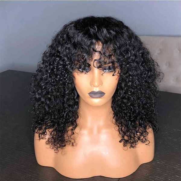 9a kinky curly human bangs pre plucked virgin peruvian full wig with baby hair lace front wigs black women, Black;brown
9a kinky curly human bangs pre plucked virgin peruvian full wig with baby hair lace front wigs black women, Black;brown