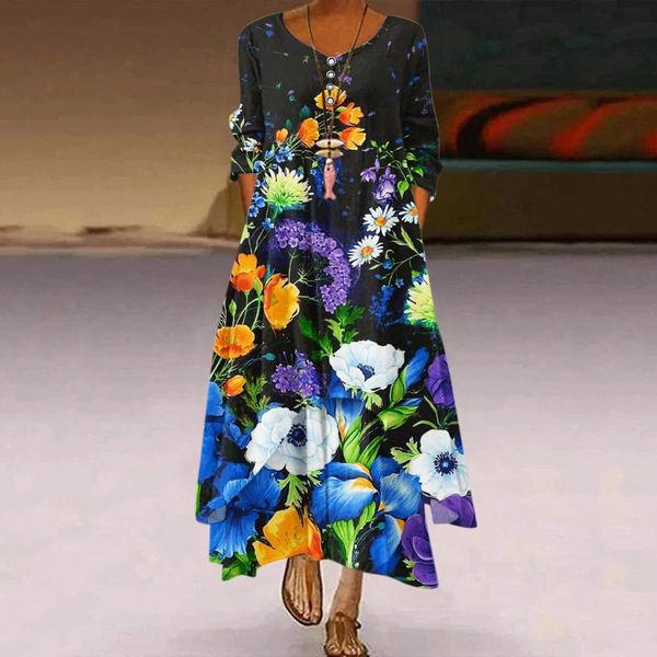 casual dresses women floral print plus size beach dress boho oversize loose pocket long sleeve maxi vintage autumn robe longue 40#, Black;gray
casual dresses women floral print plus size beach dress boho oversize loose pocket long sleeve maxi vintage autumn robe longue 40#, Black;gray
