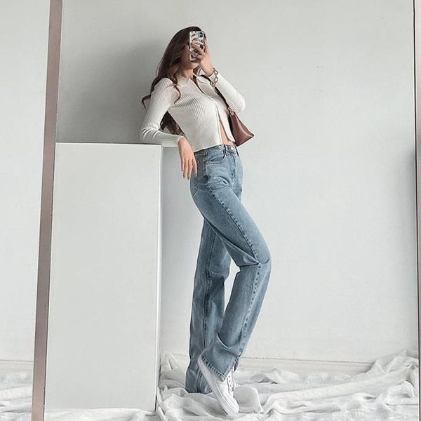 women's jeans marubof high waist women casual straight pantalon washed blue retro streetwear plus size split hem legging denim female
women's jeans marubof high waist women casual straight pantalon washed blue retro streetwear plus size split hem legging denim female