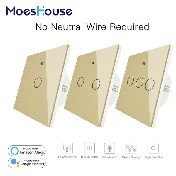 smart home control gold wifi wall switch no neutral wire needed wireless life tuya remote single fire work with alexa rf433
smart home control gold wifi wall switch no neutral wire needed wireless life tuya remote single fire work with alexa rf433