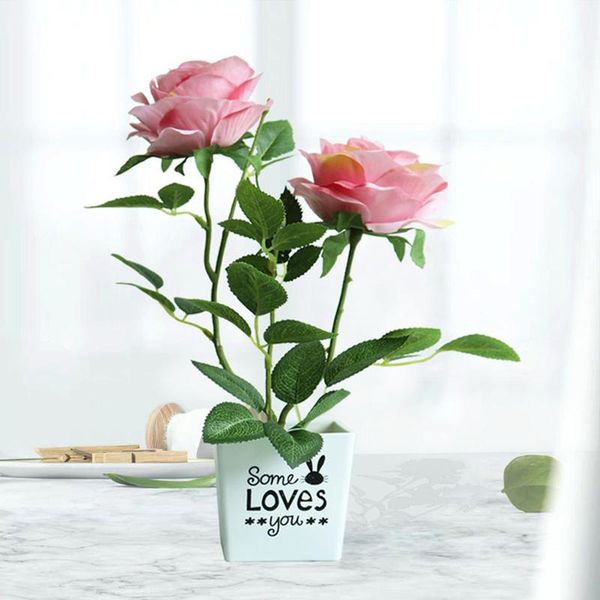 decorative flowers & wreaths 2 heads roses artificial potted simulation rose silk flower home table mall fake flores plastic pot plants
decorative flowers & wreaths 2 heads roses artificial potted simulation rose silk flower home table mall fake flores plastic pot plants