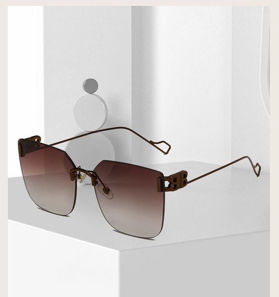 simple double b letter ultra light frameless sunglasses big frame paris brand tide men and women eye protection 50680, White;black
simple double b letter ultra light frameless sunglasses big frame paris brand tide men and women eye protection 50680, White;black