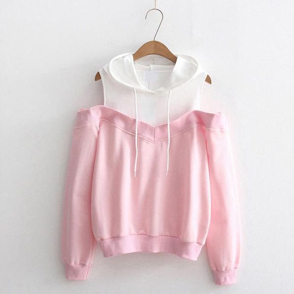 women's hoodies & sweatshirts mferlier stylish off shoulder hoodie women panelled patchwork long sleeve mori girl 4 colors fake two pie, Black
women's hoodies & sweatshirts mferlier stylish off shoulder hoodie women panelled patchwork long sleeve mori girl 4 colors fake two pie, Black
