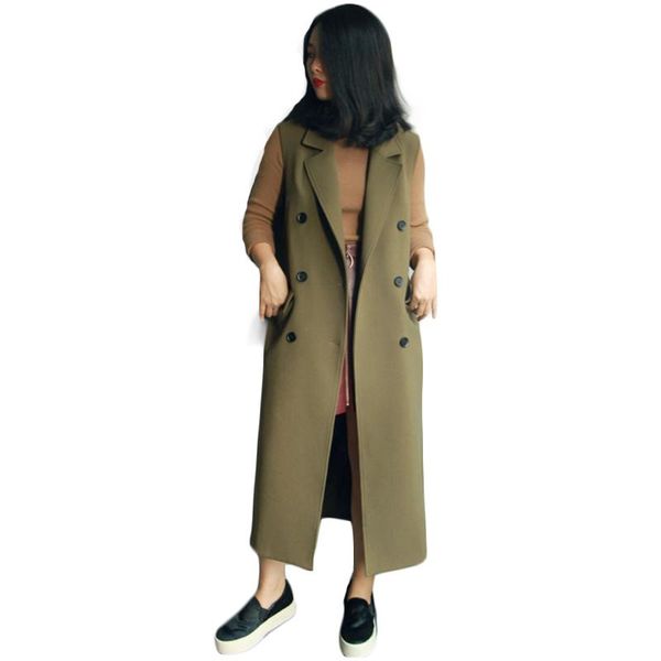 women's vests spring autumn sleeveless blazer vest long waistcoat female women outwear plus size jacket pocket coat black / green, Black;white
women's vests spring autumn sleeveless blazer vest long waistcoat female women outwear plus size jacket pocket coat black / green, Black;white