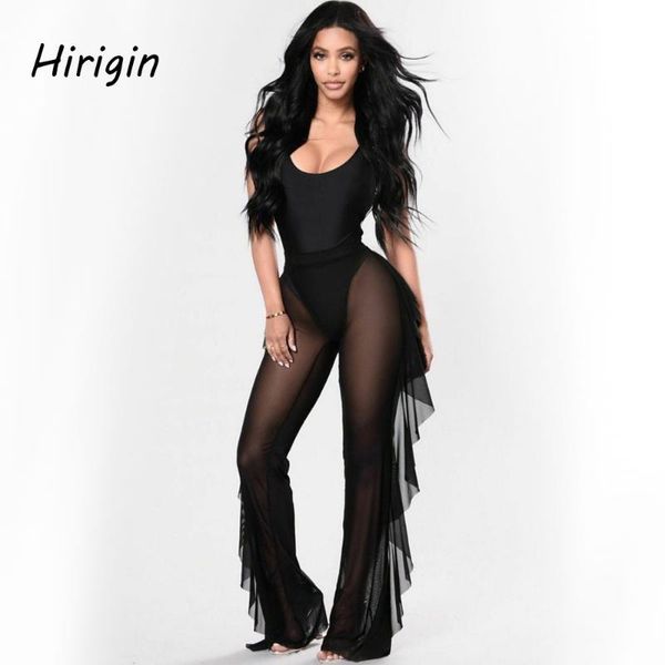 women's swimwear 2021 women see through mesh bikini wide leg ruffles cover up pants transparent long trousers beach wear, White;black
women's swimwear 2021 women see through mesh bikini wide leg ruffles cover up pants transparent long trousers beach wear, White;black