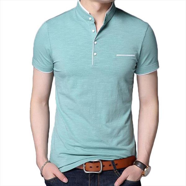 summer casual stand collar mens cotton short sleeve fashion england style tee slim fit tshirts, White;black
summer casual stand collar mens cotton short sleeve fashion england style tee slim fit tshirts, White;black