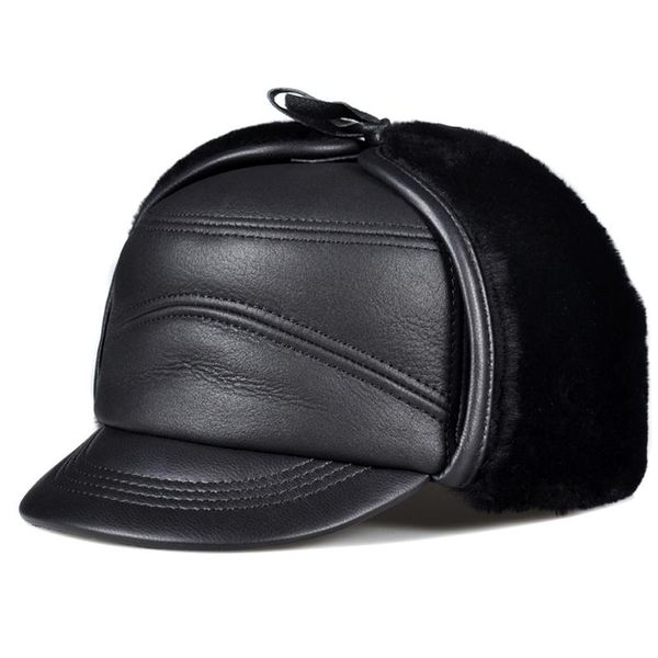 berets bomber hat genuine leather men women ushanka hats with earflap thicker russian winter warm male fur caps, Blue;gray
berets bomber hat genuine leather men women ushanka hats with earflap thicker russian winter warm male fur caps, Blue;gray