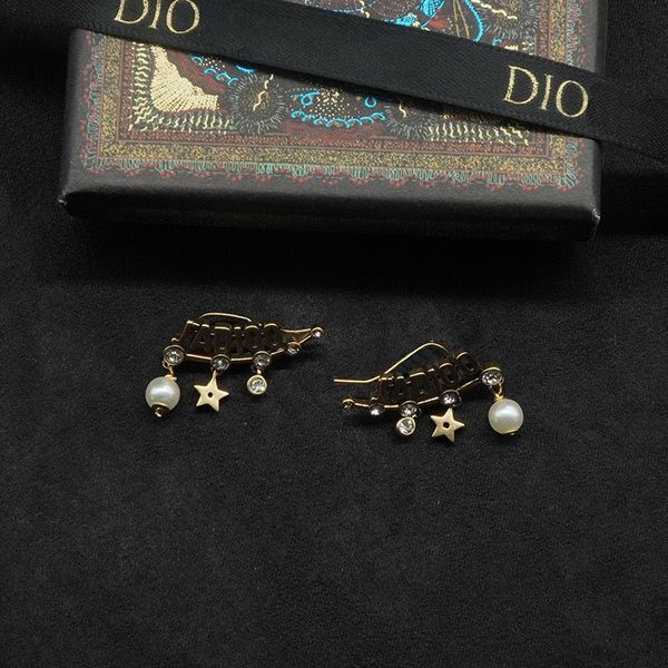 d signature letter tassel star pearl earrings 925 silver needle female earrings clip earrings, Black
d signature letter tassel star pearl earrings 925 silver needle female earrings clip earrings, Black
