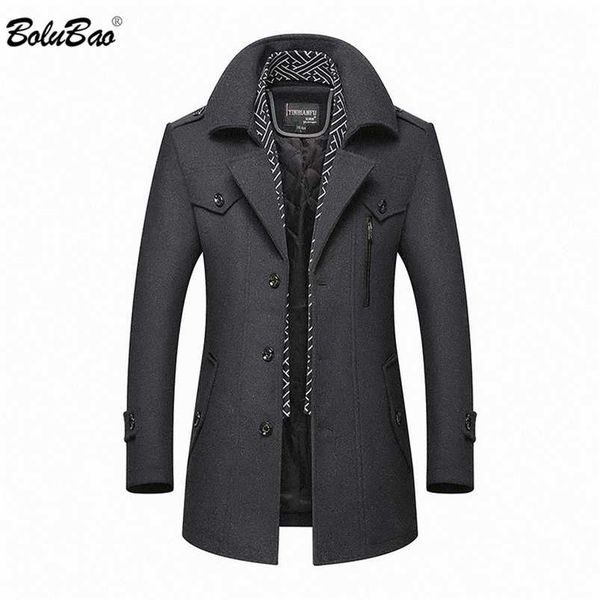 bolubao men winter wool coat men's casual brand solid color wool blends woolen pea coat male trench coat overcoat 211120, Black
bolubao men winter wool coat men's casual brand solid color wool blends woolen pea coat male trench coat overcoat 211120, Black