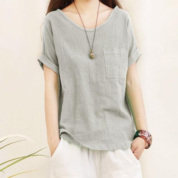 loose cotton womens shirts linen blouse plus size 5xl women summer casual short sleeve o neck solid shirt lady, White
loose cotton womens shirts linen blouse plus size 5xl women summer casual short sleeve o neck solid shirt lady, White