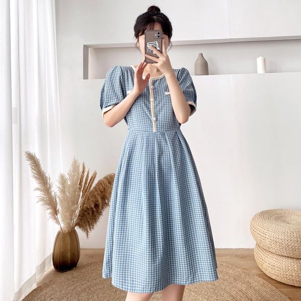 maternity dresses 80497# clothes summer cotton short sleeves loose slimming mid-long dress pregnant women mom, White
maternity dresses 80497# clothes summer cotton short sleeves loose slimming mid-long dress pregnant women mom, White
