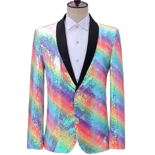 rainbow blazer jacket men stage party sequin mens suit jackets dress luxury performance mens blazer wedding singer costume homme 210524, White;black
rainbow blazer jacket men stage party sequin mens suit jackets dress luxury performance mens blazer wedding singer costume homme 210524, White;black