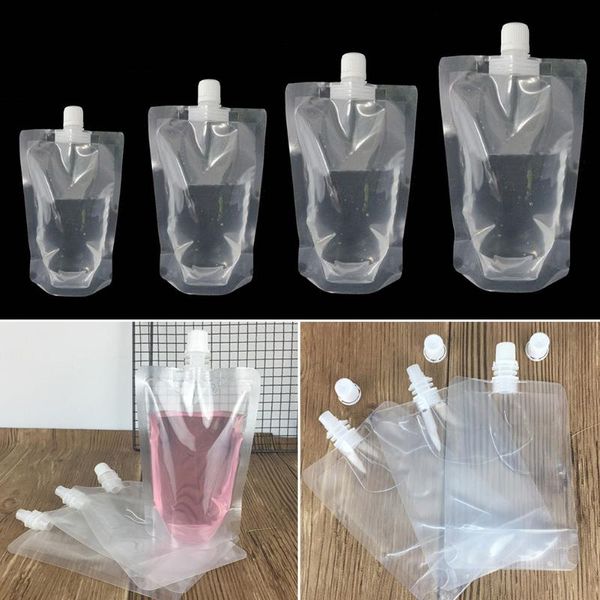 pcs durable packaging bag transparent milk drink pouch disposable liquid coffee beverage with nozzle juice stand up sealed storage bags
pcs durable packaging bag transparent milk drink pouch disposable liquid coffee beverage with nozzle juice stand up sealed storage bags