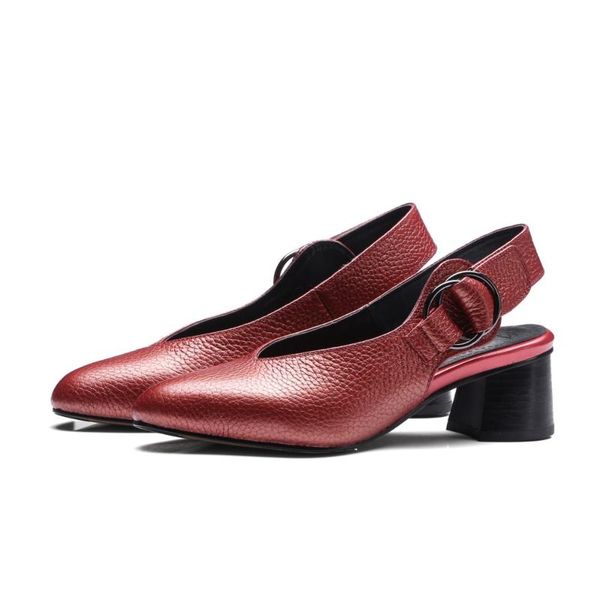 dress shoes pqecfs big size 33-43 spring & autumn women solid genuine leather buckle med heels pumps 3 colors, Black
dress shoes pqecfs big size 33-43 spring & autumn women solid genuine leather buckle med heels pumps 3 colors, Black