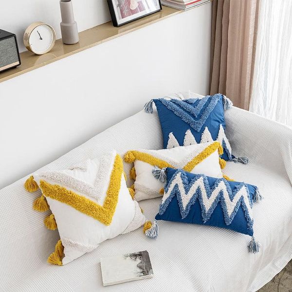 pillow case throw covers boho modern tribal decoration blue tufted fringe tassel couch cushion for bedroom living room sofa car
pillow case throw covers boho modern tribal decoration blue tufted fringe tassel couch cushion for bedroom living room sofa car