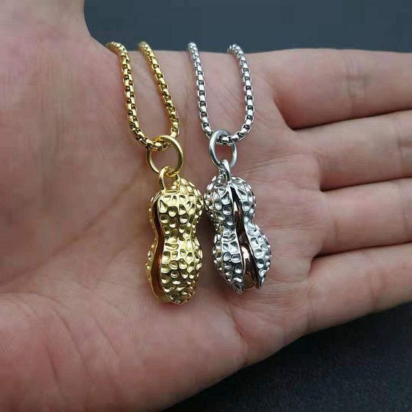 punk statement 3d design peanut charm pendant necklace gold silver color stainless steel chains for women men jewelry collier necklaces
punk statement 3d design peanut charm pendant necklace gold silver color stainless steel chains for women men jewelry collier necklaces