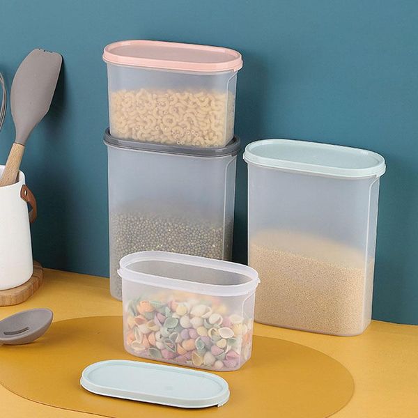 storage bottles & jars household transparent cereal container box kitchen organizer dry goods boxes with lid grain dispenser
storage bottles & jars household transparent cereal container box kitchen organizer dry goods boxes with lid grain dispenser