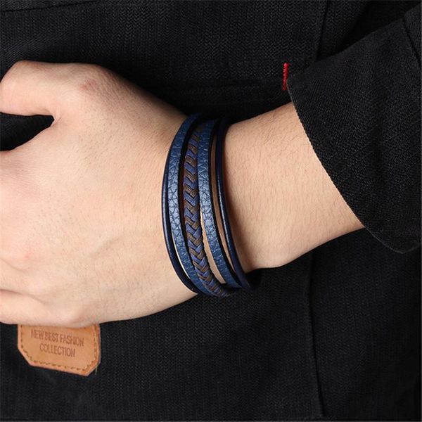 charm bracelets charmsmic navy blue leather sets for mens magnetic clasp powerful armband handmade braided diy jewelry wholesale, Golden;silver
charm bracelets charmsmic navy blue leather sets for mens magnetic clasp powerful armband handmade braided diy jewelry wholesale, Golden;silver