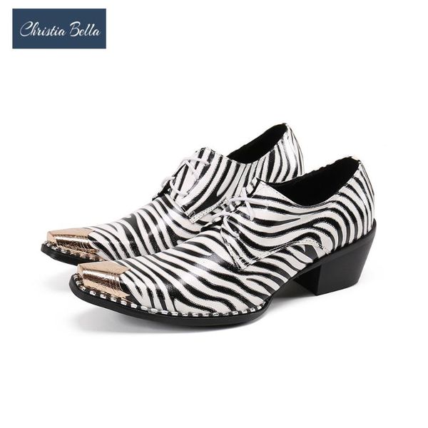 dress shoes personality zebra stripes genuine leather men oxford metal square toe lace up high heel business brogue, Black
dress shoes personality zebra stripes genuine leather men oxford metal square toe lace up high heel business brogue, Black