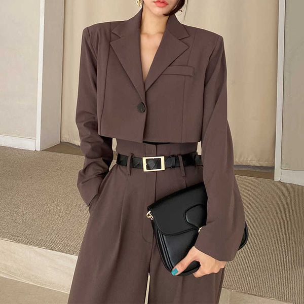 womens suits set 2 pieces spring and autumn korean chic lapel loose one button blazer coat high waist long wide leg pants 210930, White
womens suits set 2 pieces spring and autumn korean chic lapel loose one button blazer coat high waist long wide leg pants 210930, White