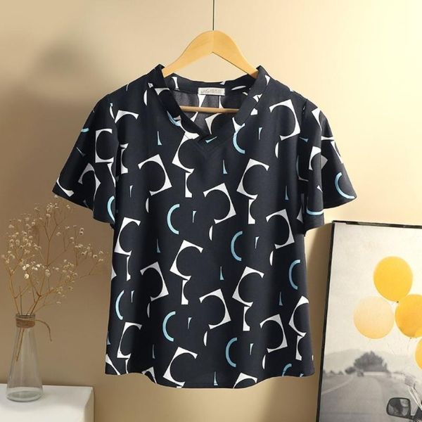 women's blouses & shirts summer women short sleeve casual chiffon v-neck loose fashion print large size blusasdm0122, White
women's blouses & shirts summer women short sleeve casual chiffon v-neck loose fashion print large size blusasdm0122, White