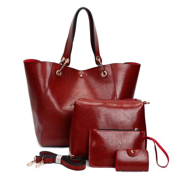 leather shoulder messenger bag tote bolsa 4pcs/set women composite ladies handbag female set duffel bags
leather shoulder messenger bag tote bolsa 4pcs/set women composite ladies handbag female set duffel bags