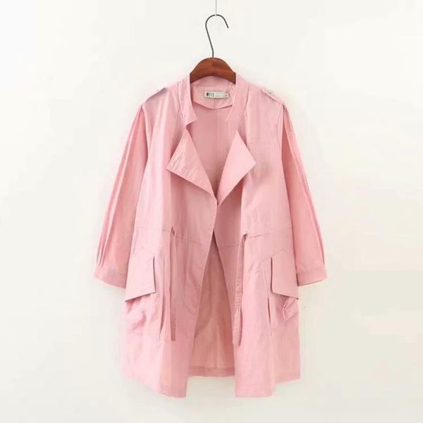 women's jackets autumn jacket women large sizes of open stitch windbreaker in drawstring long coats ladies, Black;brown
women's jackets autumn jacket women large sizes of open stitch windbreaker in drawstring long coats ladies, Black;brown