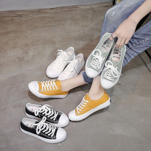 dress shoes summer white women flat canvas female board casual lace-up sneakers ndez, Black
dress shoes summer white women flat canvas female board casual lace-up sneakers ndez, Black