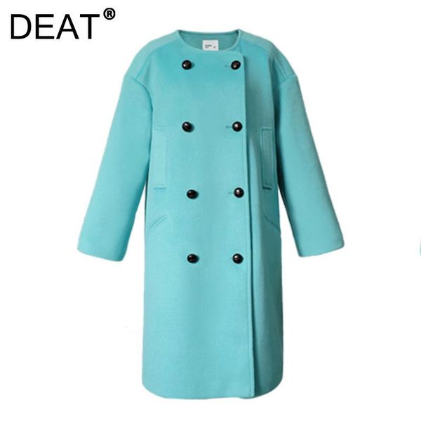 women's wool & blends deat woman woolen coat green solid o collar long sleeve double breasted split back casual style 2021 autumn korea, Black
women's wool & blends deat woman woolen coat green solid o collar long sleeve double breasted split back casual style 2021 autumn korea, Black
